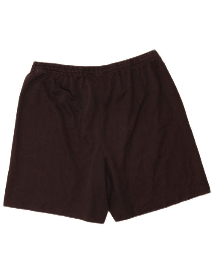 Umbro Short de sport pour homme en polyester à fines rayures noires
