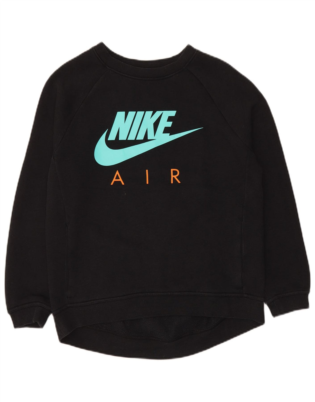 Nike Sweat-shirt surdimensionné graphique pour femme UK 10 Petit coton noir
