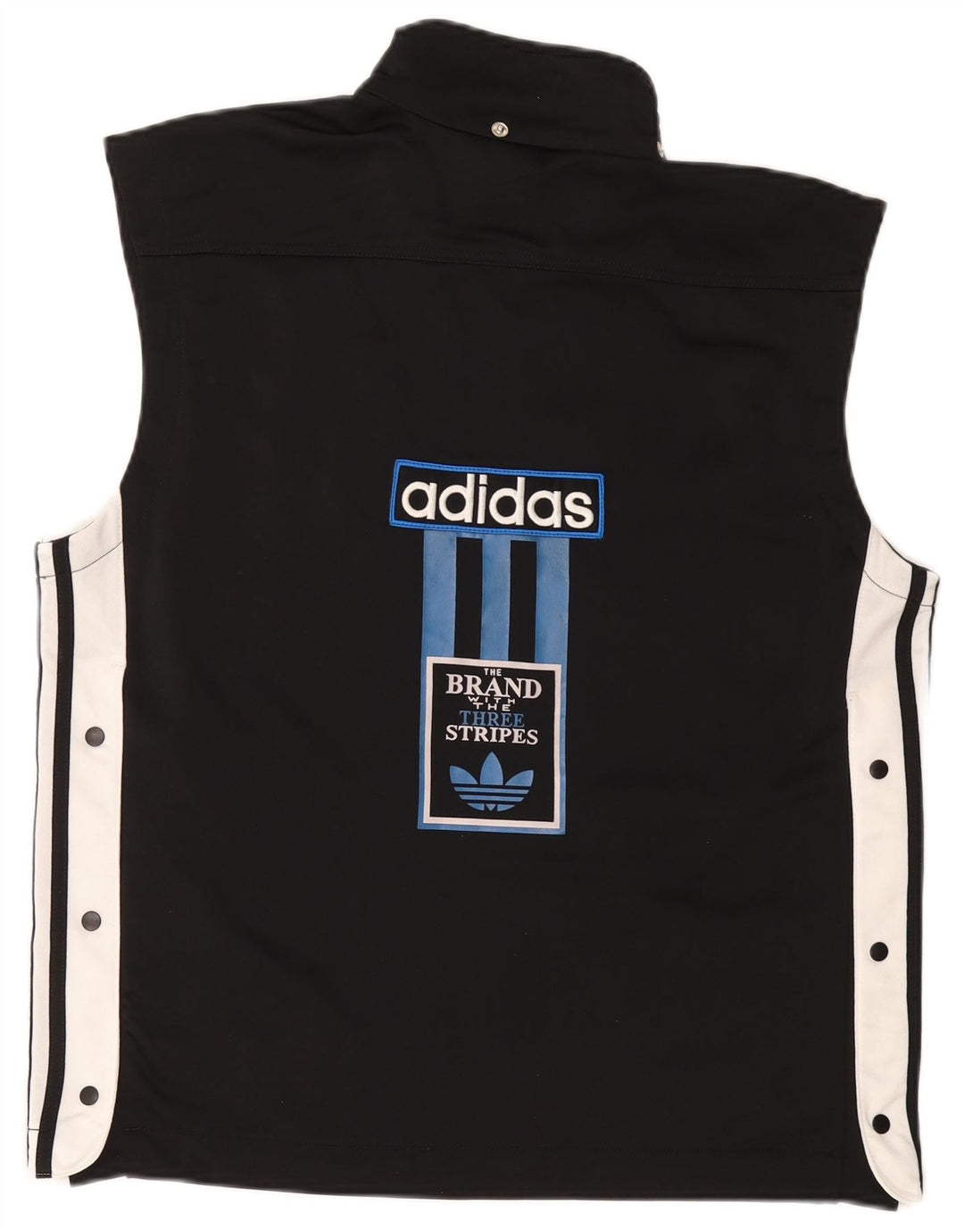 ADIDAS Veste de survêtement graphique sans manches pour hommes UK 36/38 Petit Noir