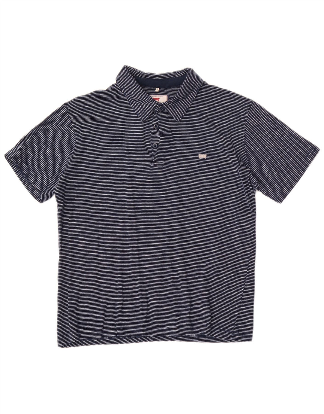 Carrera Polo Homme Petite Rayure Bleu Marine