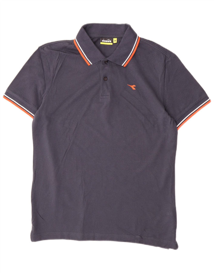 Diadora Polo Homme Bleu Marine Moyen Coton