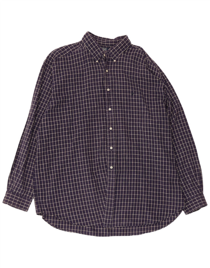 POLO RALPH LAUREN Chemise Blaire pour homme 2XL en coton à carreaux bleu marine