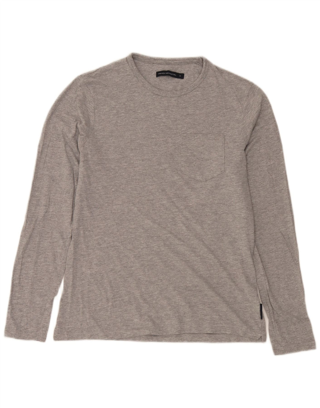 French Connection Haut à Manches Longues Homme Gris Moyen Coton