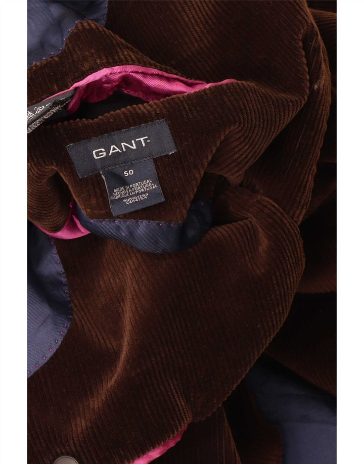 Gant Veste Blazer en Velours Côtelé à 2 Boutons pour Homme EU 50 Grand Coton Marron