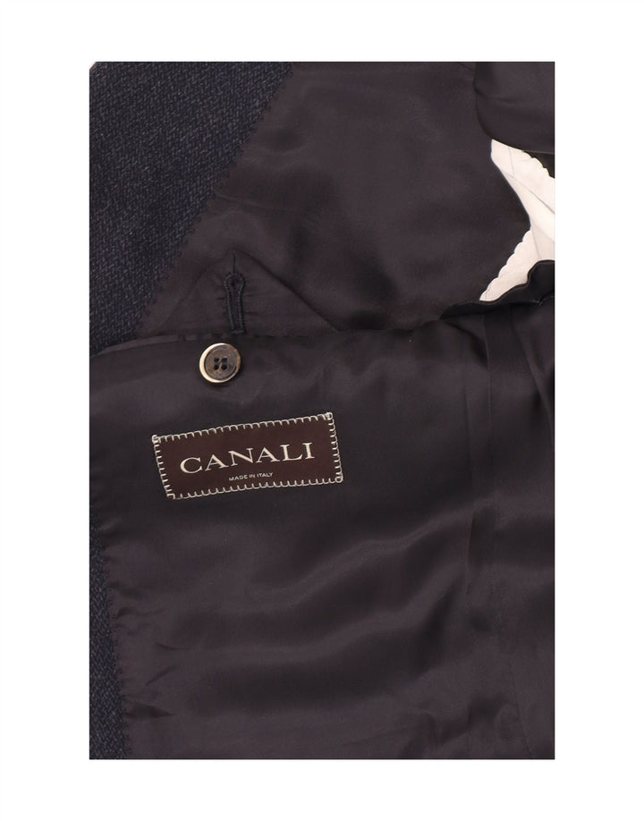 Canali Veste Blazer 2 Boutons Homme IT 50 Grande Laine Bleu Marine