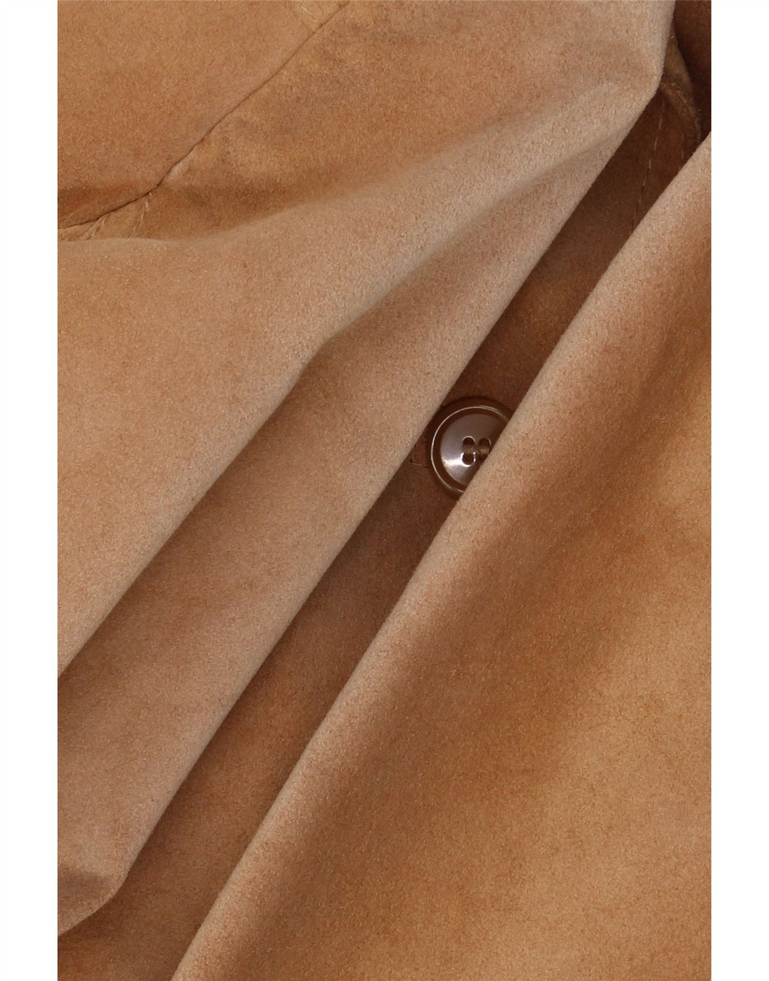 Barone Veste en daim pour femme UK 10 Petit cuir beige