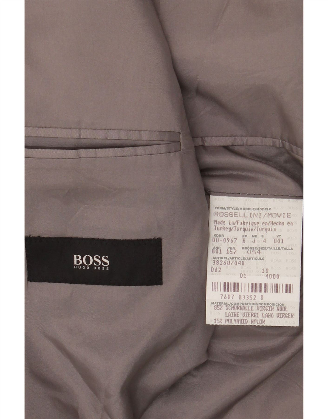 HUGO BOSS Veste blazer à 3 boutons pour homme EU 54 2XL Noir à fines rayures