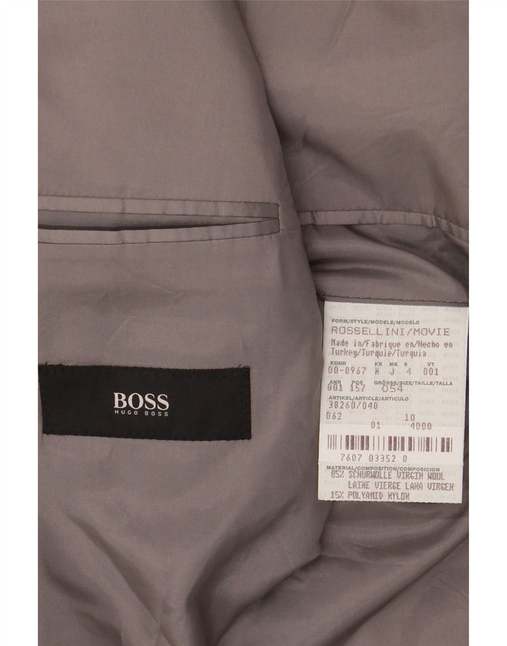 HUGO BOSS Veste blazer à 3 boutons pour homme EU 54 2XL Noir à fines rayures