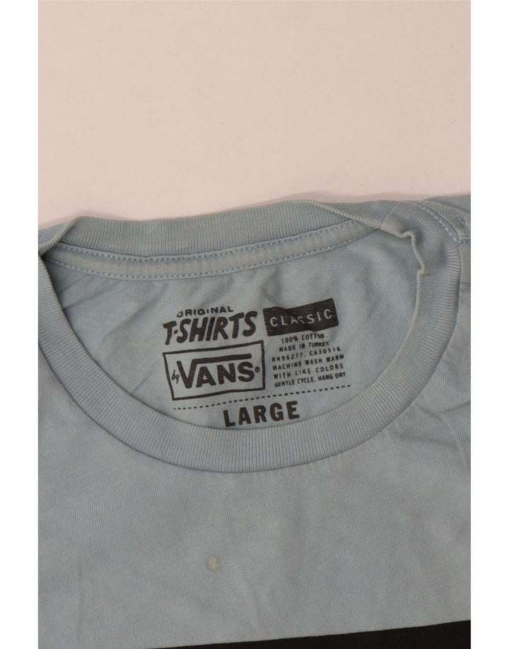 Vans T-shirt graphique pour hommes, grand, bleu, coton