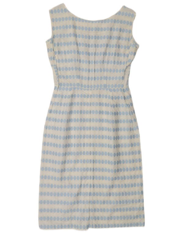 robe fourreau sans manches femme vintage UK 10 Petit pois blanc