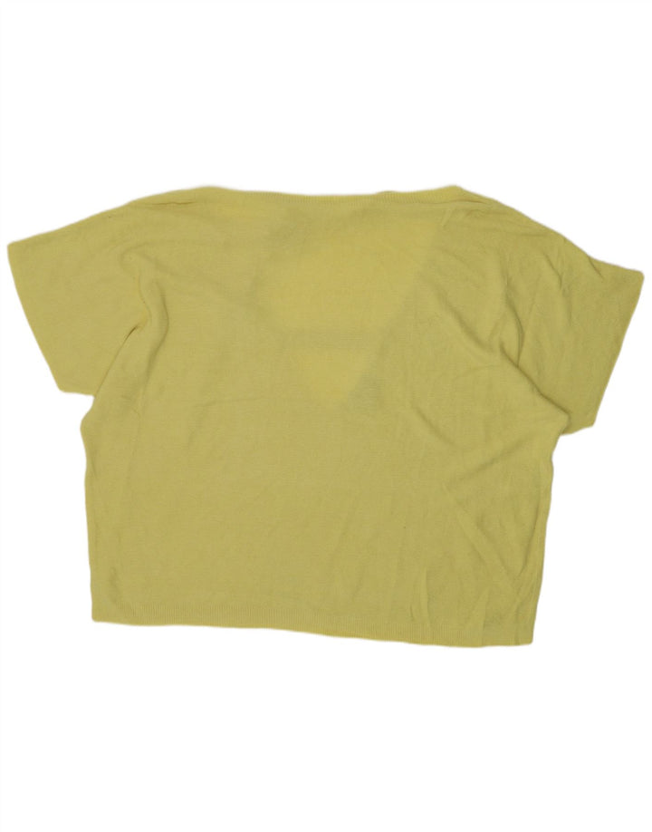 Oasis Chemisier surdimensionné pour femme UK 16 Large Jaune Acrylique