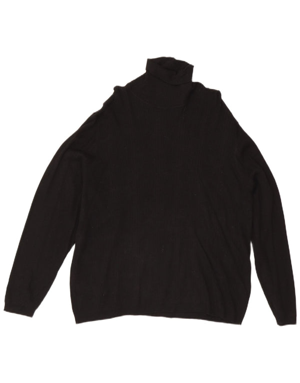 Marks & Spencer Pull col roulé pour femme UK 22 3XL Noir Viscose