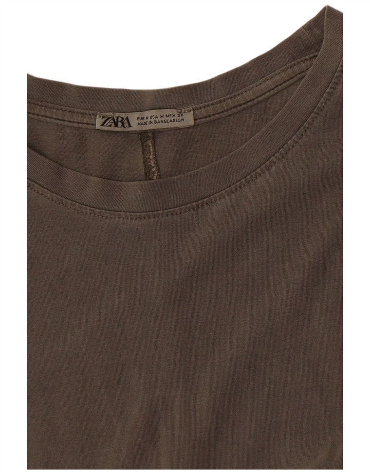 Zara Robe T-Shirt Femme UK 14 Gris Moyen