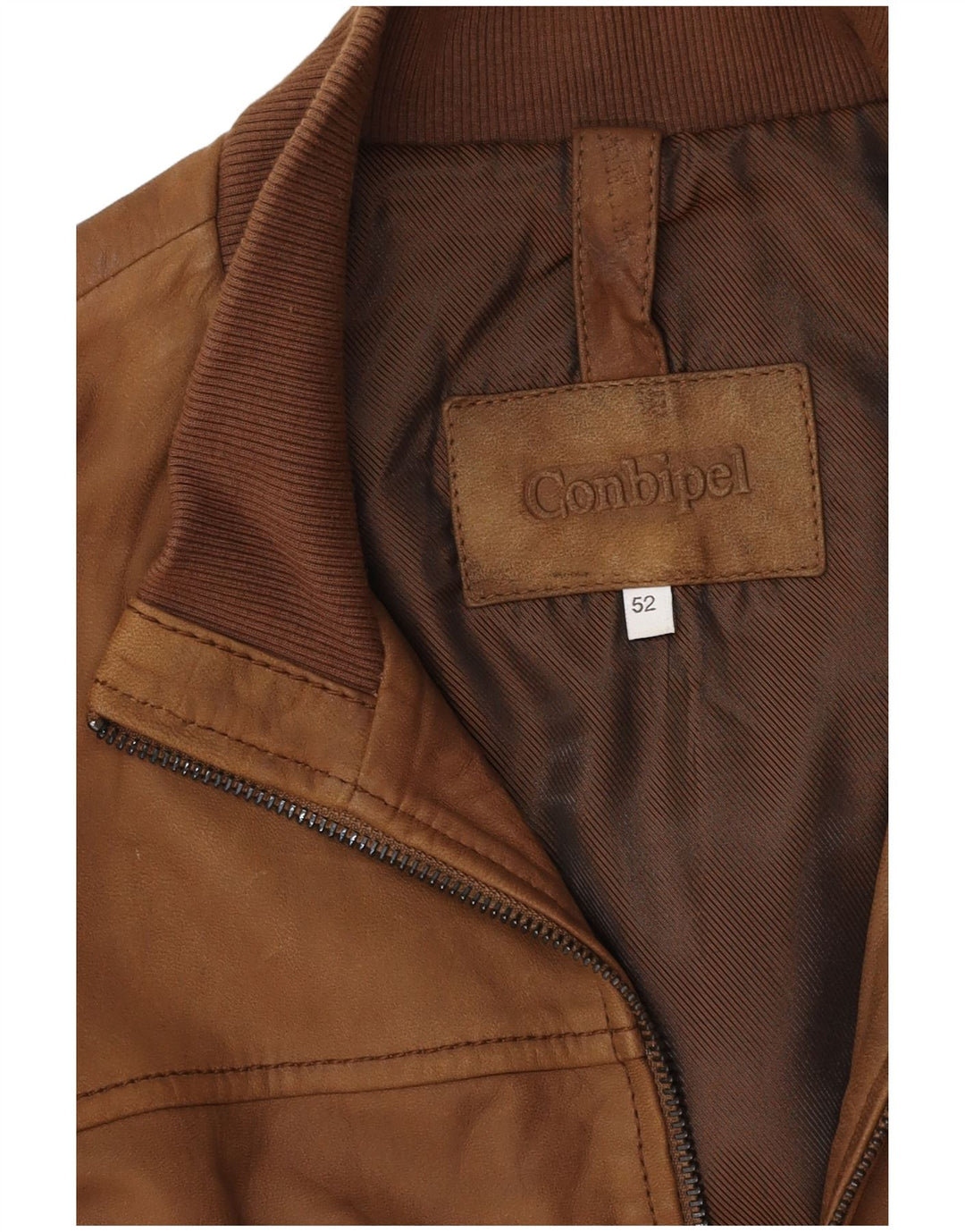 Conbipel Veste en Cuir Homme IT 52 Grand Cuir Marron