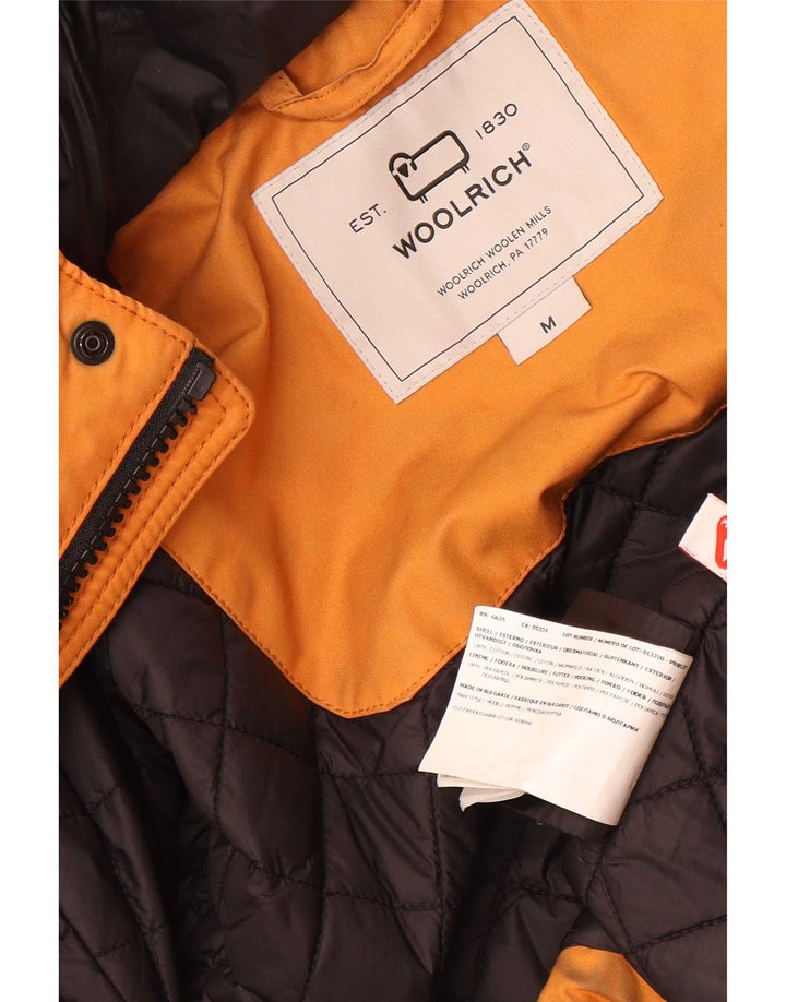 Woolrich Veste utilitaire à capuche pour homme UK 38 Coton orange moyen