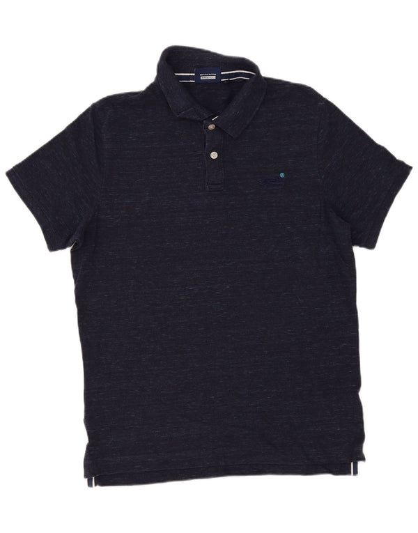 Superdry Polo coupe classique 2XL en coton moucheté bleu marine