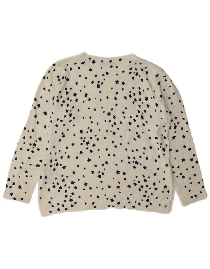Marks & Spencer Pull à col rond pour femme UK 16 Large Blanc cassé