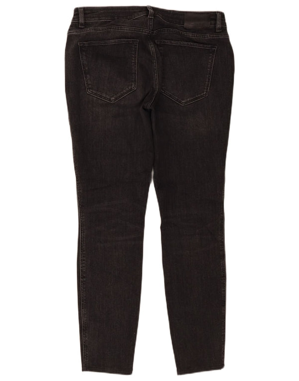 Massimo Dutti Jean skinny taille moyenne pour femme EU 38 Small W28 L27 Gris Coton