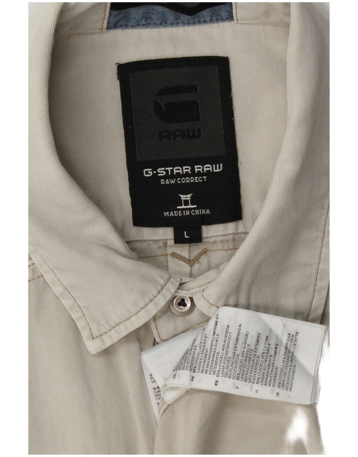 G-STAR Chemise en jean à manches courtes homme Lyocell gris