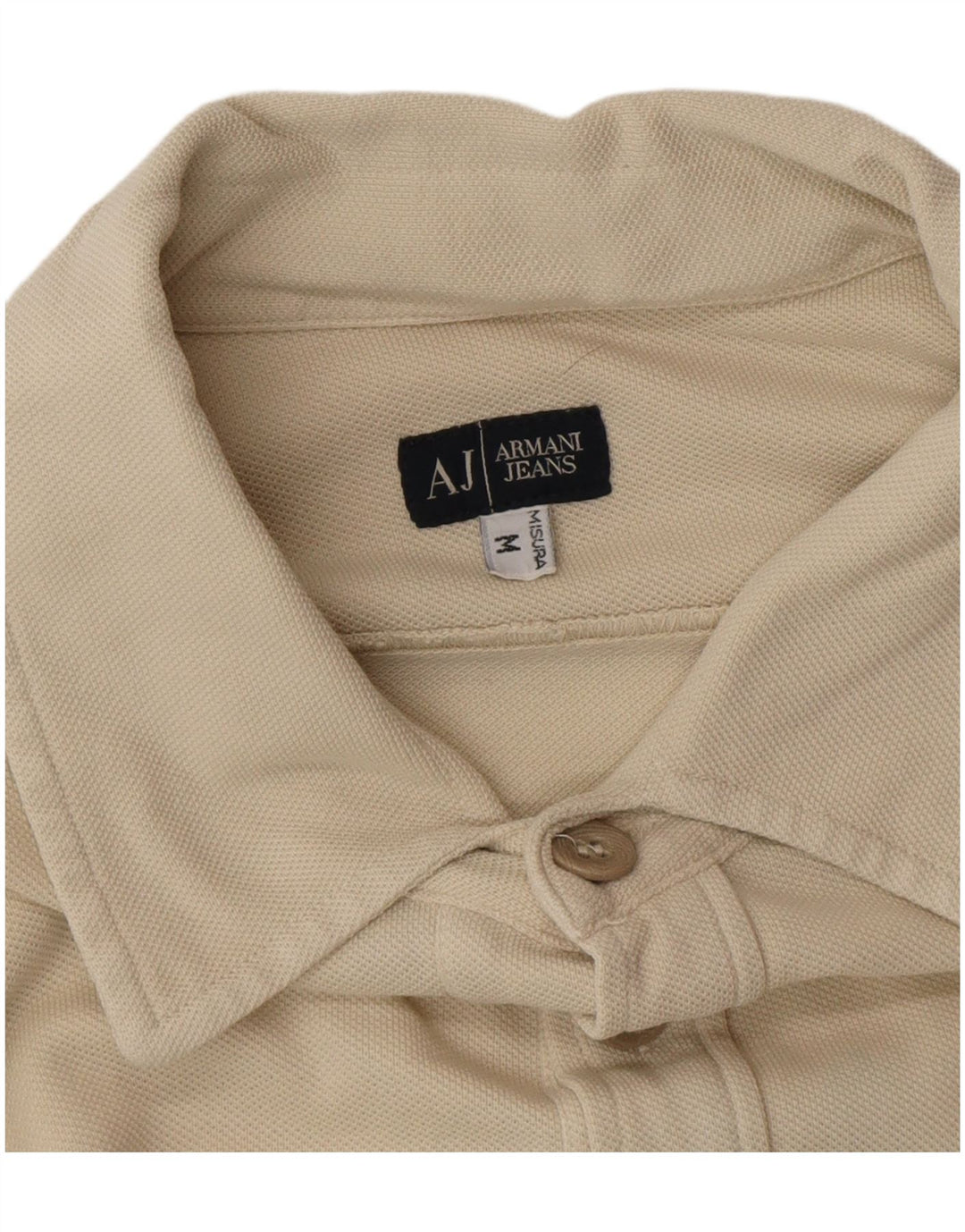 Armani Jeans Polo Homme Blanc Cassé Moyen