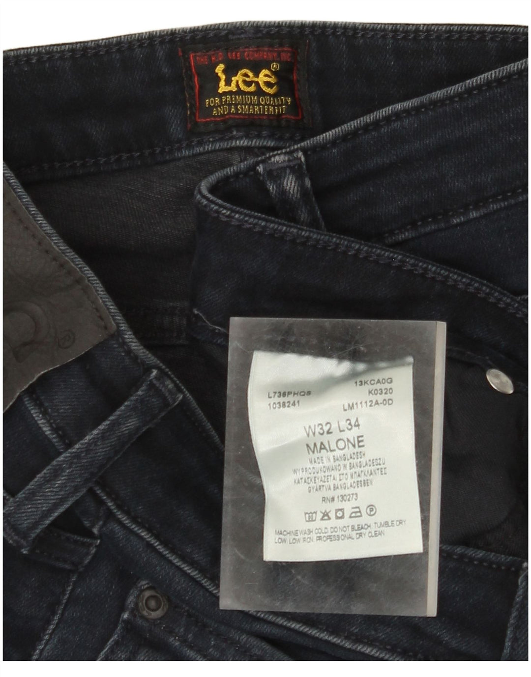 LEE Jean Skinny Malone W32 L34 Homme Bleu Marine Coton