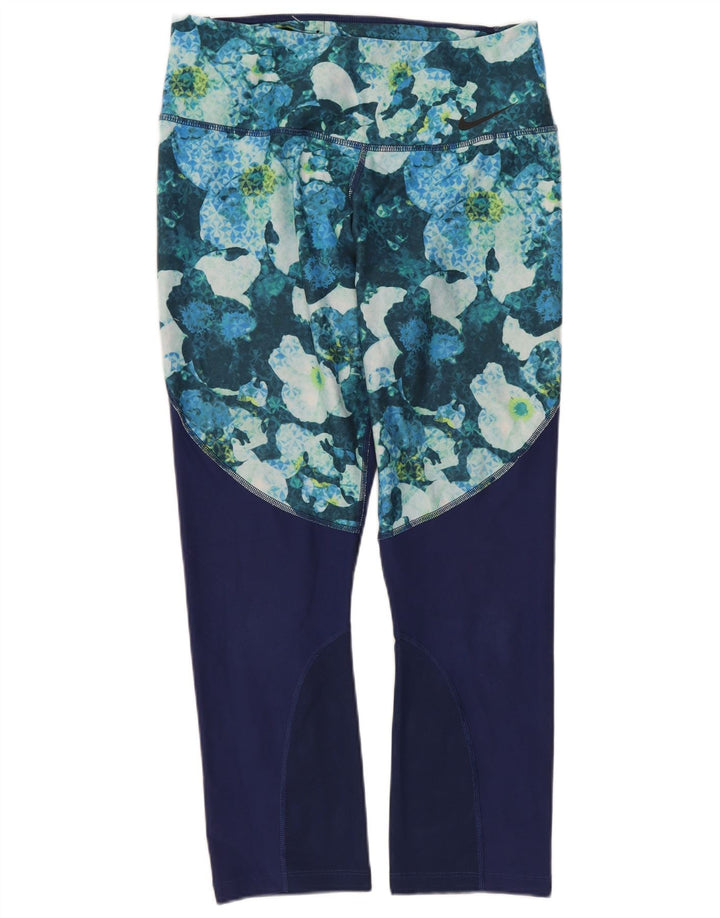 Nike Legging Capri Dri Fit pour femme UK 12 Medium Multicolore Floral