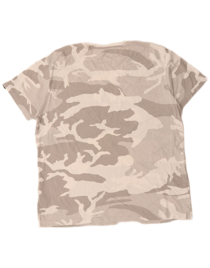 Alpha Industries T-Shirt Graphique Homme Gris Moyen Camouflage Coton
