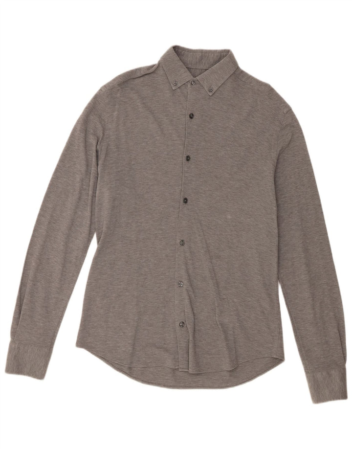 Massimo Dutti Chemise Homme Gris Moyen Moucheté