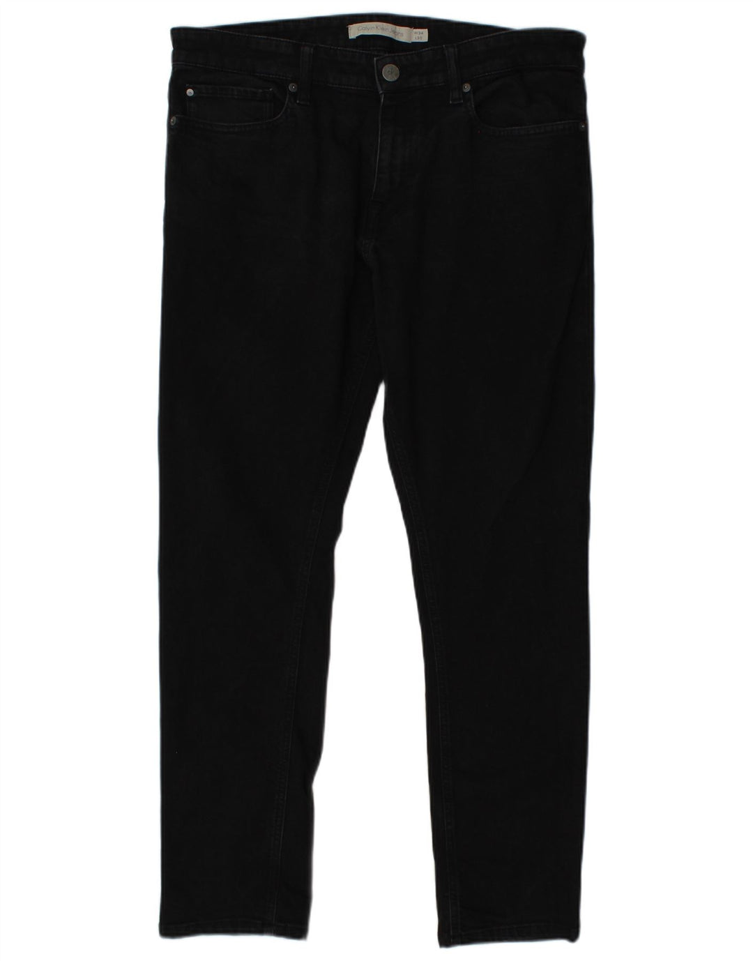 CALVIN KLEIN Jean Slim Homme W34 L30 Noir Coton