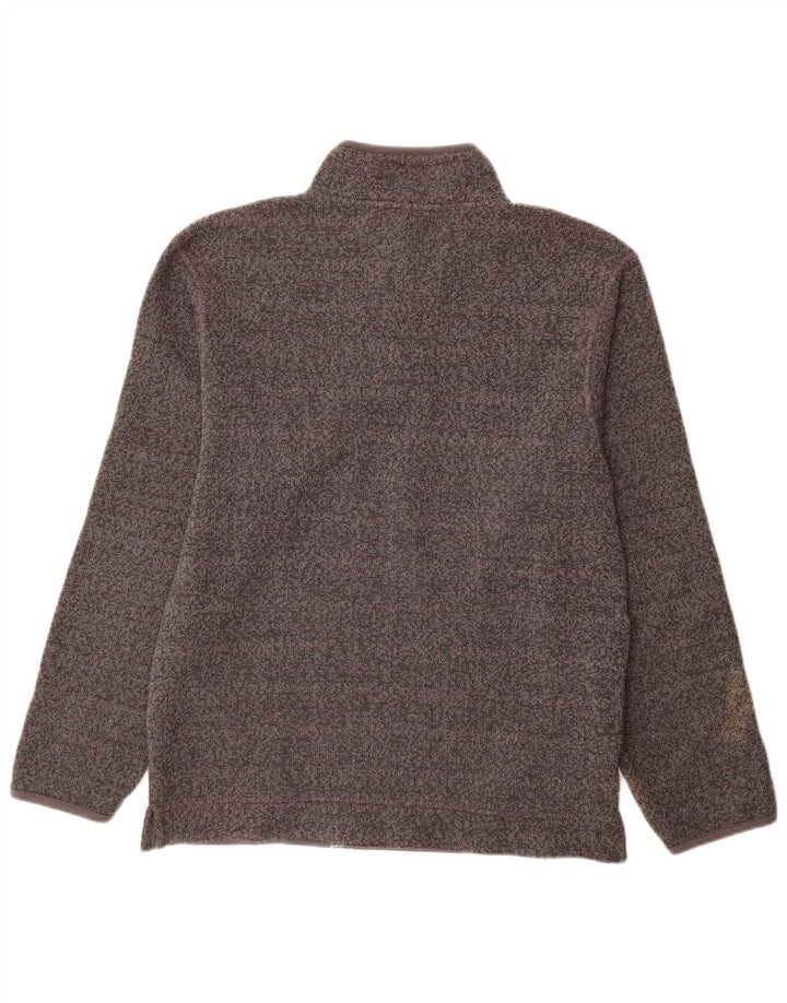 Weird Fish Sweat-shirt à col zippé pour homme Gris moyen Polyester