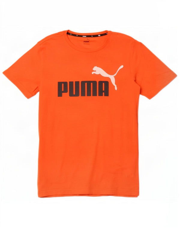 Puma T-Shirt Graphique Homme Petit Orange Coton