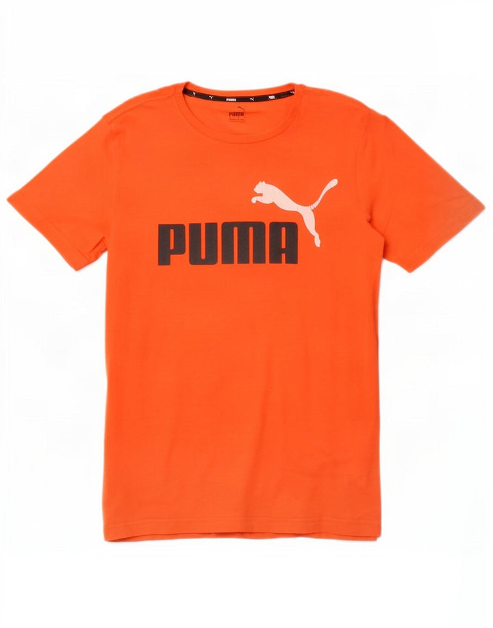 Puma T-Shirt Graphique Homme Petit Orange Coton