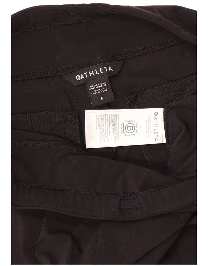 Athleta Short de sport pour femme US 6 en nylon noir moyen