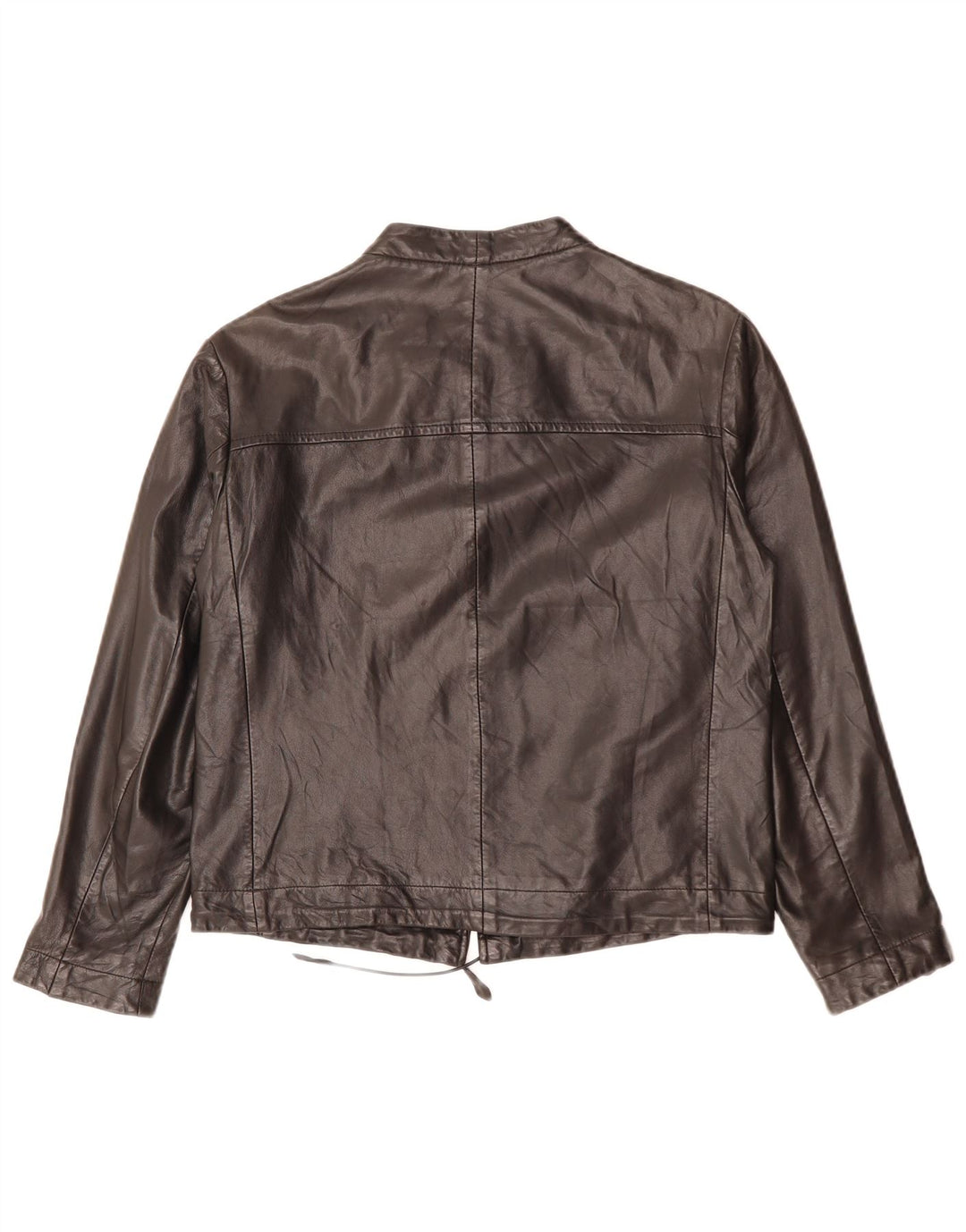 Rene Lezard Veste en cuir pour femme UK 10 Petit cuir noir