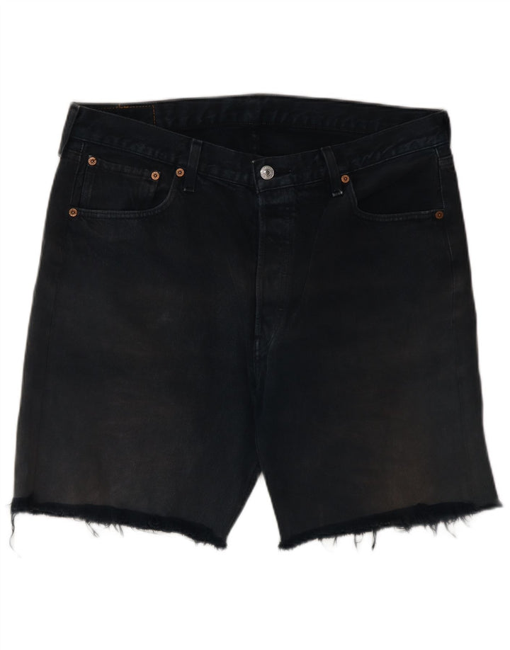 LEVI'S Short en Jean 501 Homme W34 Large Bleu Marine Coton