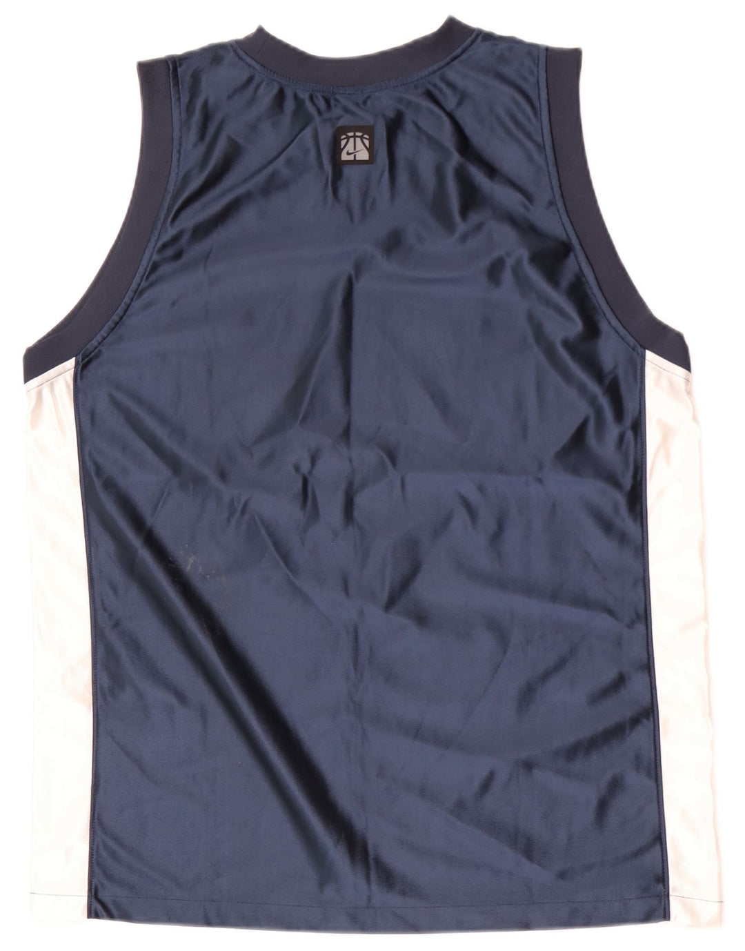 NIKE Débardeur Homme UK 39/41 Bleu Marine Moyen Colorblock Polyester