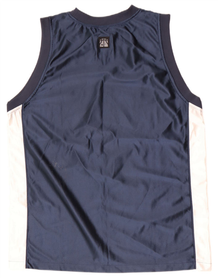 NIKE Débardeur Homme UK 39/41 Bleu Marine Moyen Colorblock Polyester