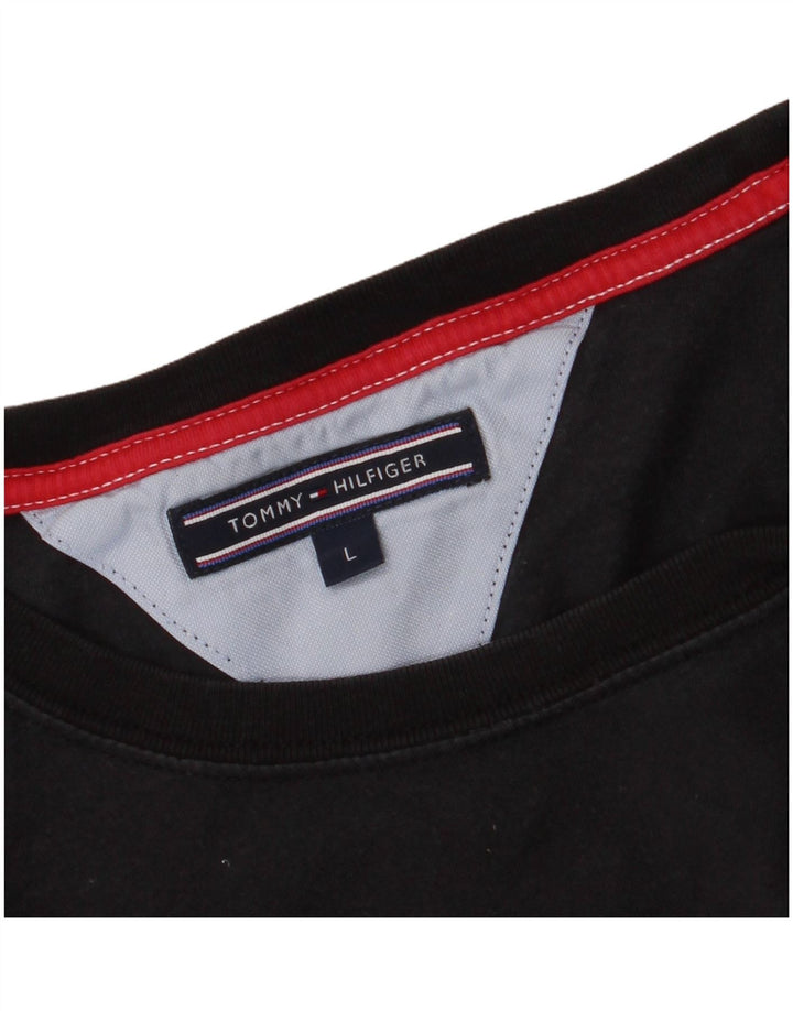 Tommy Hilfiger T-shirt graphique pour hommes, grand, noir