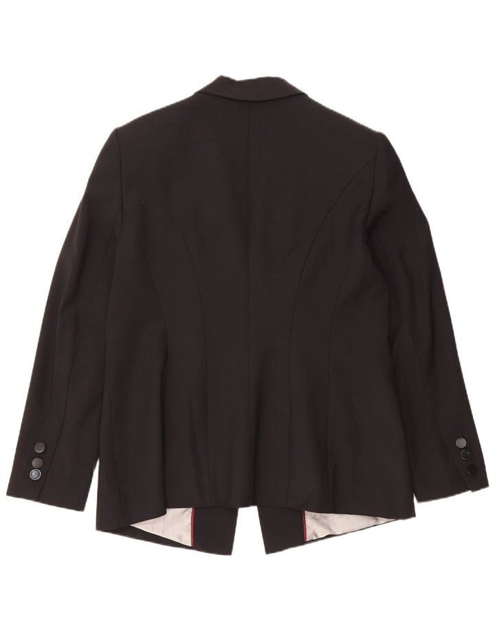 Marks & Spencer Veste blazer à 1 bouton pour femme UK 16 Grande laine vierge noire