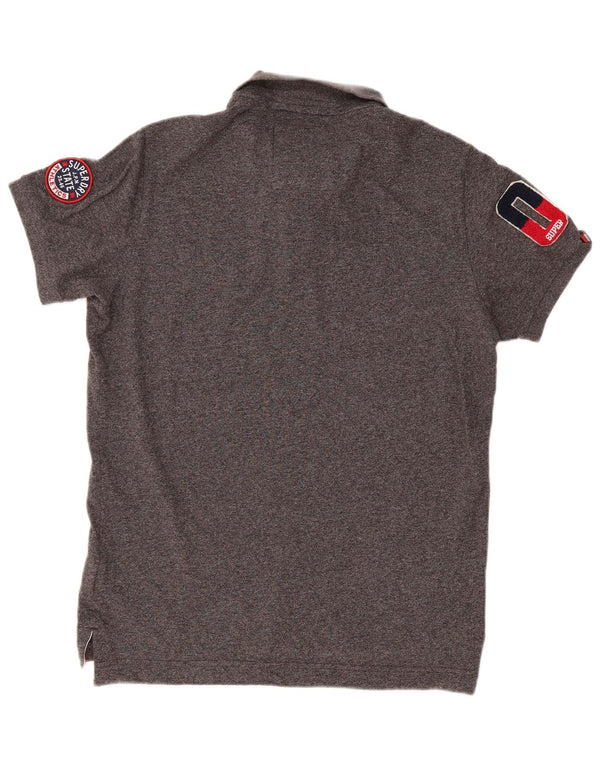 Superdry Polo Graphique XL Coton Chiné Gris Gris