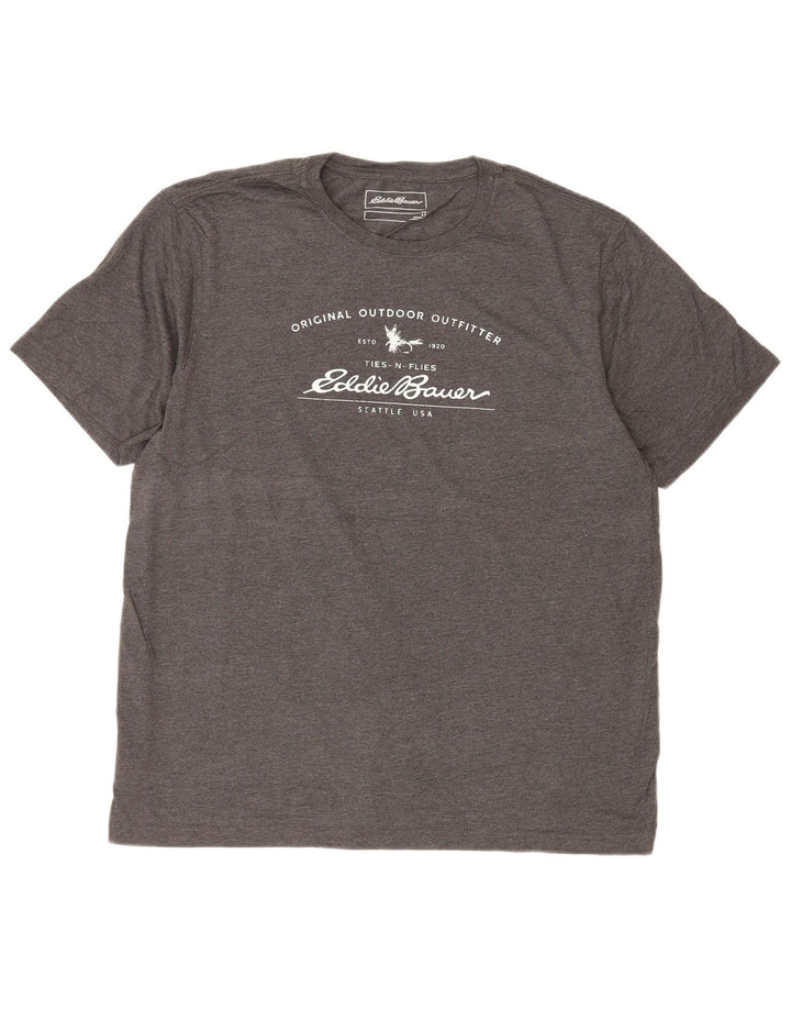 Eddie Bauer T-shirt graphique pour homme en coton gris grand