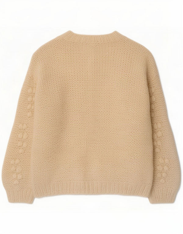 Vintage Womens Cardigan Sweater UK 44 Medium Off White Nouveauté