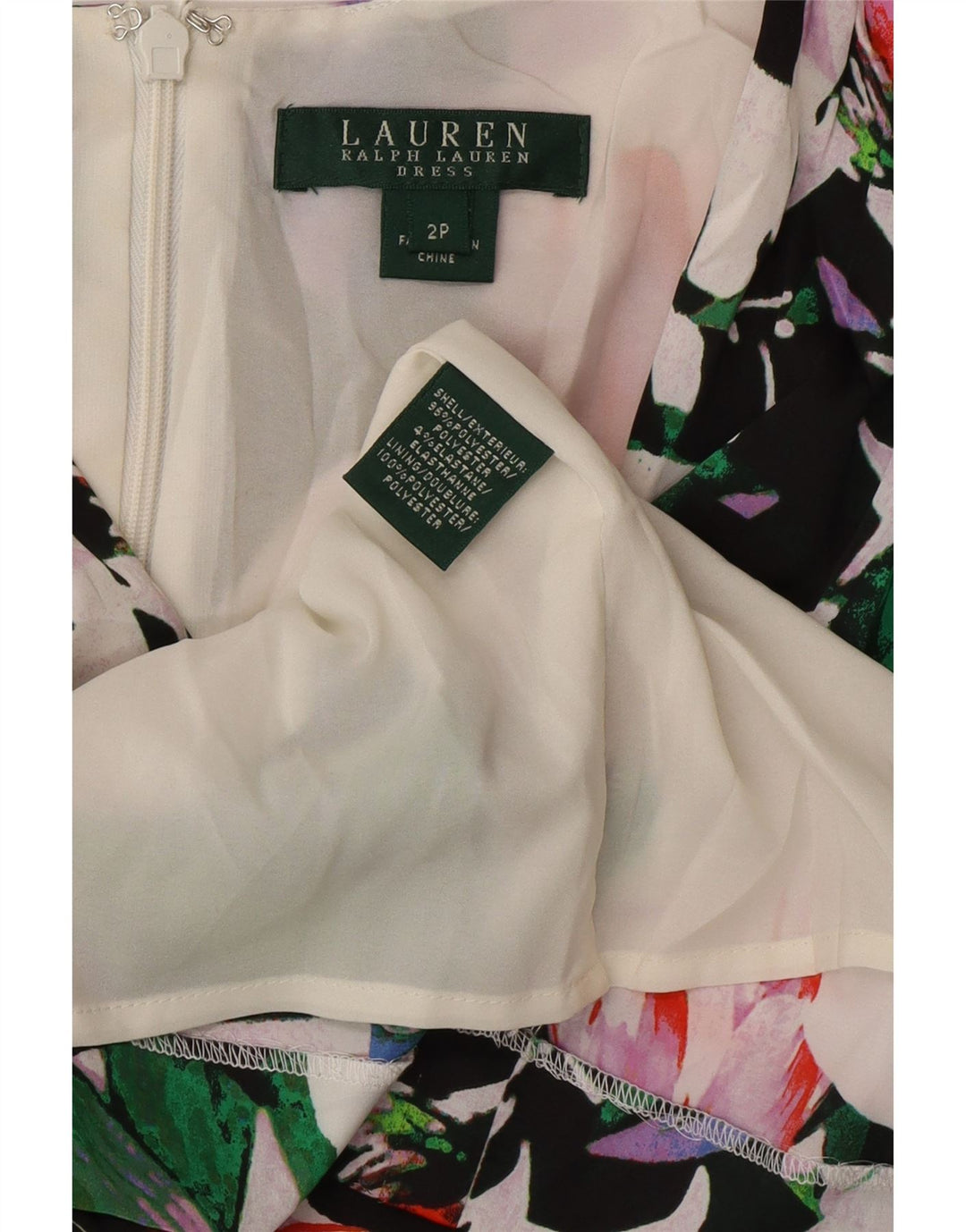 RALPH LAUREN Robe fourreau sans manches pour femme US 2 XS Floral multicolore