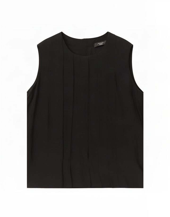 Max Mara Womens Weekend Blouse sans manches Top UK 16 Large Noir