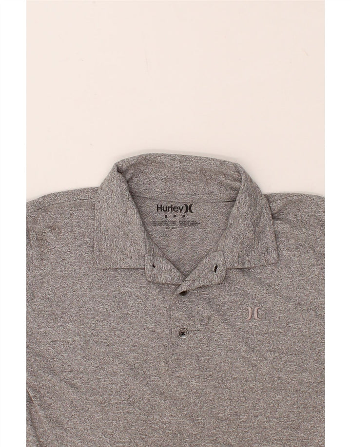 HURLEY Womens Polo Shirt UK 8 Small Grey Vintage Hurley and Second-Hand Hurley from Messina Hembry 