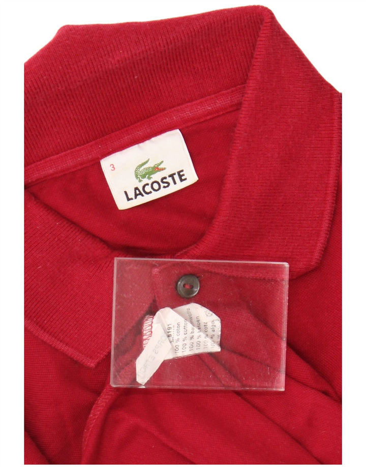 LACOSTE Polo Homme Taille 3 Petit Coton Rouge
