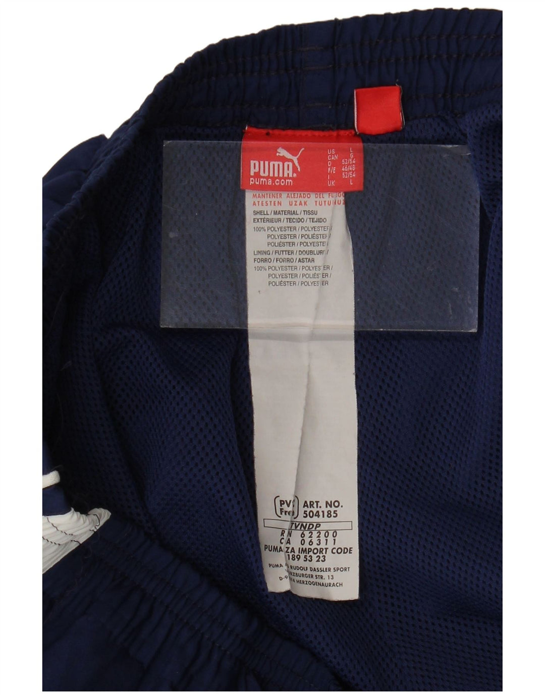 PUMA Bermuda de sport pour homme en polyester color block Taille L Bleu marine