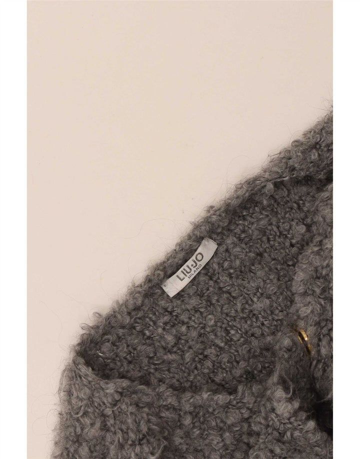 Liu Jo Manteau en tricot pour femme UK 8 Small Gris