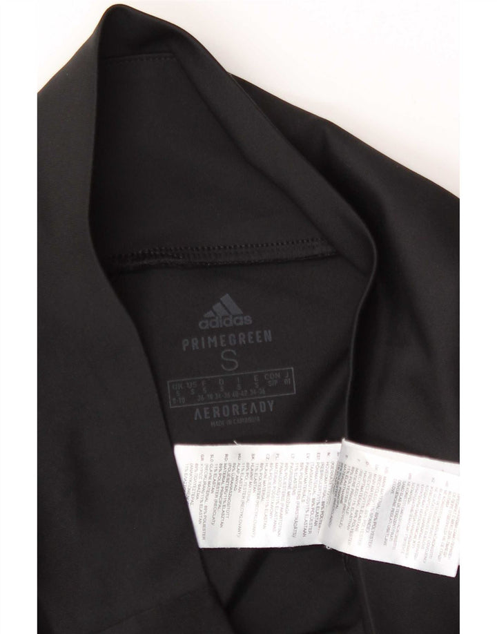 Adidas Femmes Aeroready Capri Leggings UK 8/10 Petit Noir Polyester
