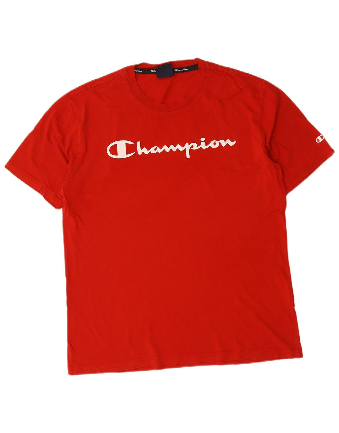 Champion T-Shirt Graphique Homme Rouge Moyen Coton